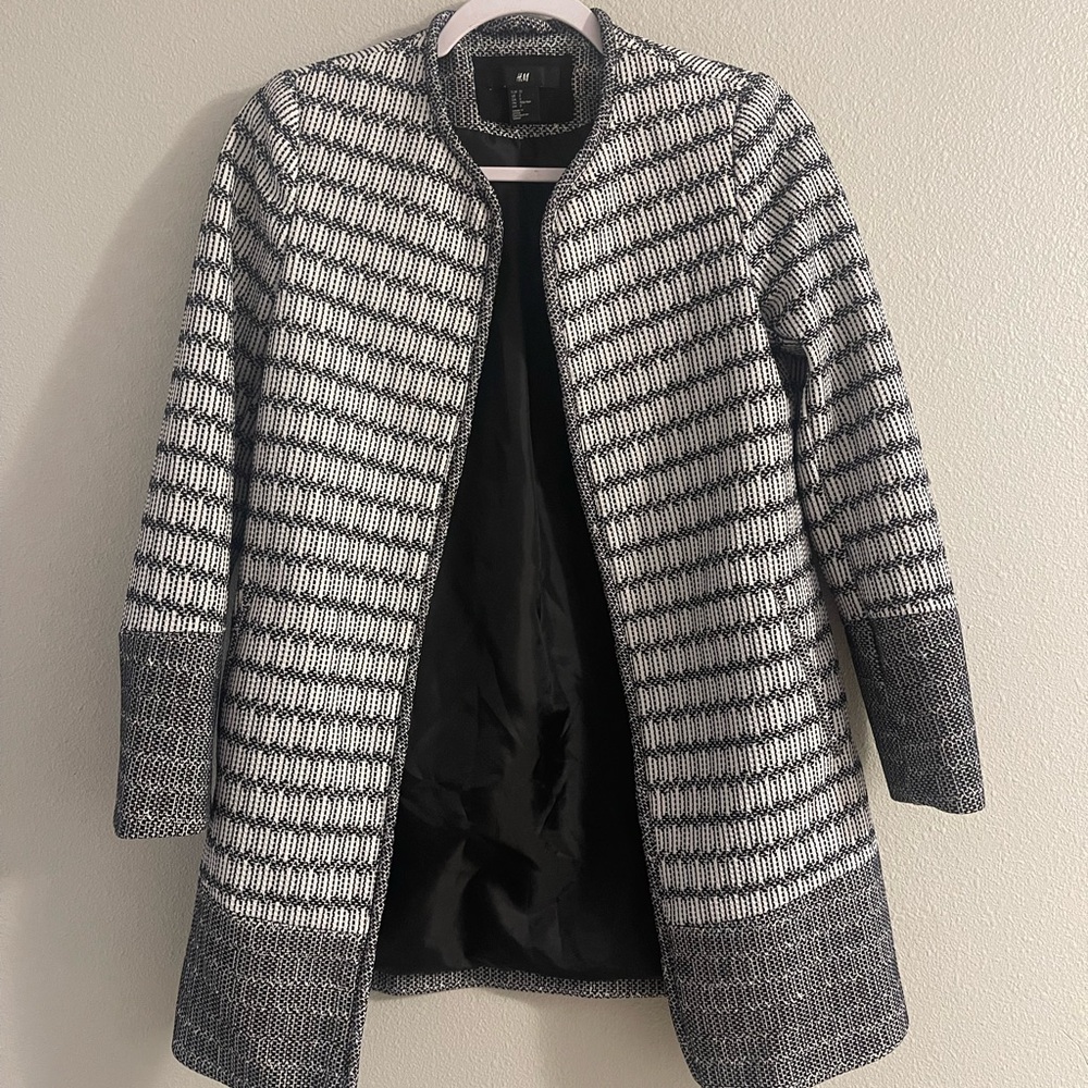 H&M Monochrome Patterned Jacket/blazer